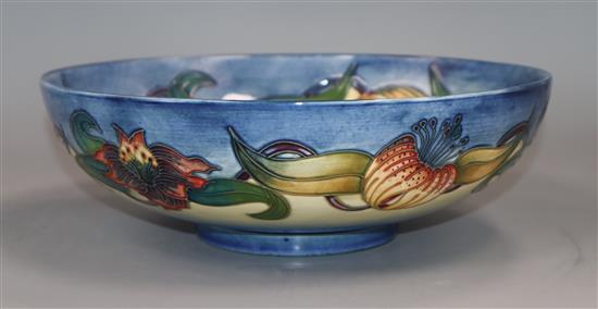 A Moorcroft Anna Lily bowl, seconds Diameter 26cm